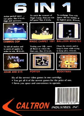 Caltron - 6 in 1 (USA) (Unl) box cover back